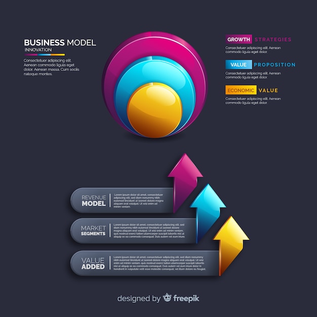 현실적인 플라스틱 infographic 요소 컬렉션