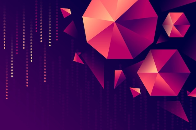 Free vector realistic polygonal background