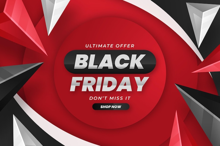 Free Vector realistic polygonal black friday background