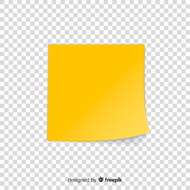 無料ベクター 透明な背景に現実的なポストノート