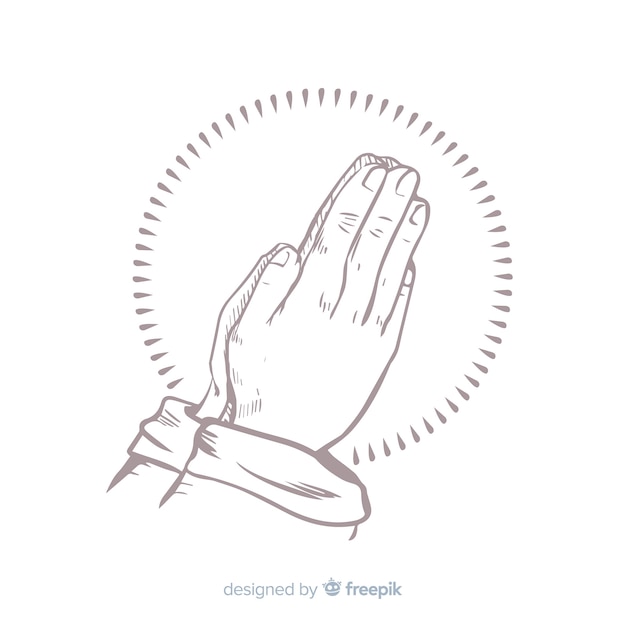 現実的な祈りの手
