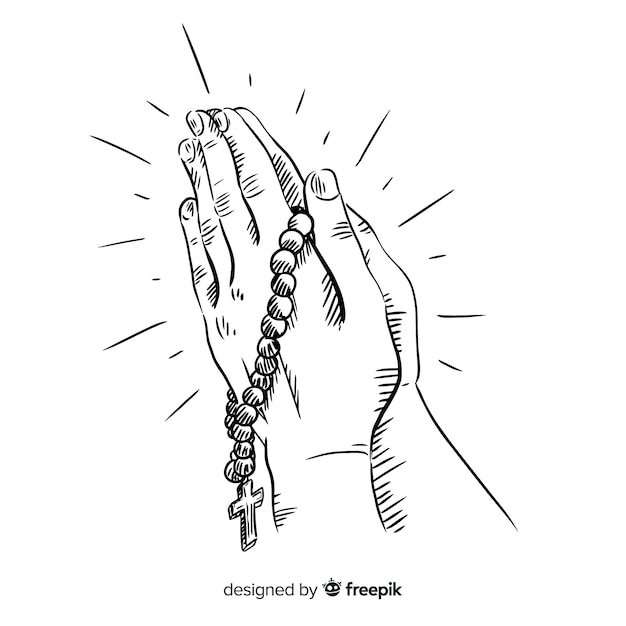 Free vector realistic praying hands