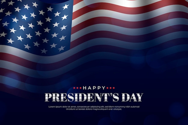 Free vector realistic president's day concept