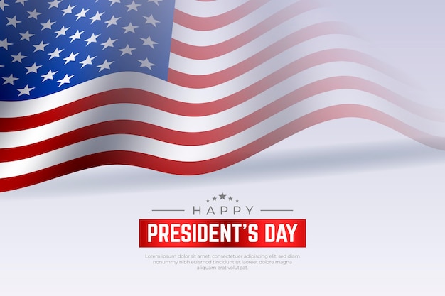 Free vector realistic president's day concept