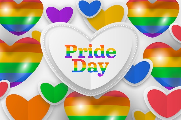 Free vector realistic pride day illustration