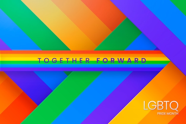 realistic pride month background
