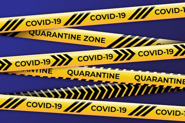 Free vector realistic quarantine stripes concept