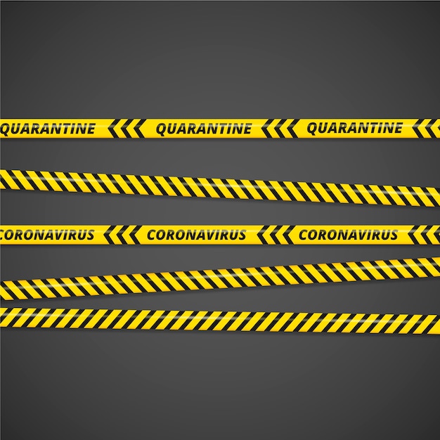 Free vector realistic quarantine stripes style