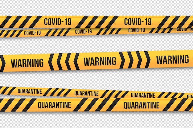 Free vector realistic quarantine stripes