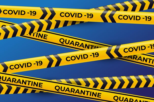 Realistic quarantine stripes