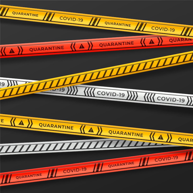 Free Vector realistic quarantine stripes