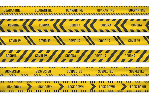 Free vector realistic quarantine stripes