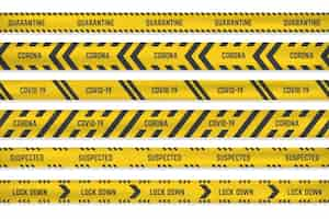 Free vector realistic quarantine stripes