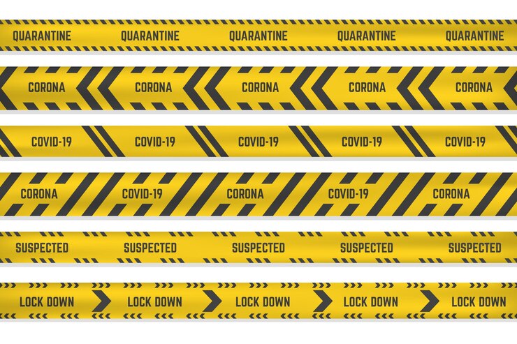Free Vector realistic quarantine stripes