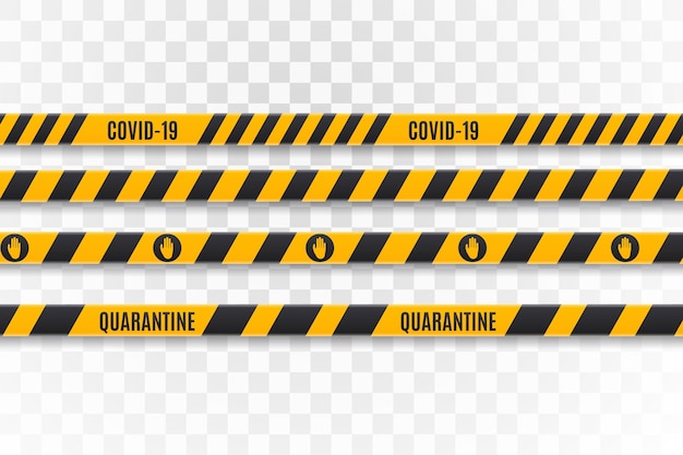 Free vector realistic quarantine stripes