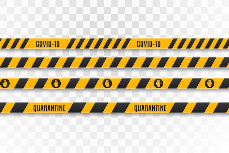 Free Vector realistic quarantine stripes