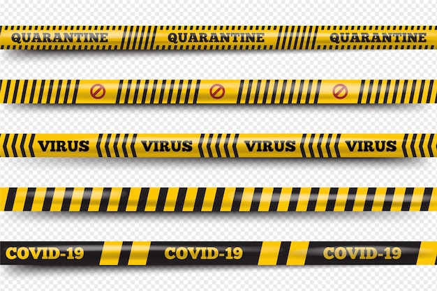 Realistic quarantine stripes