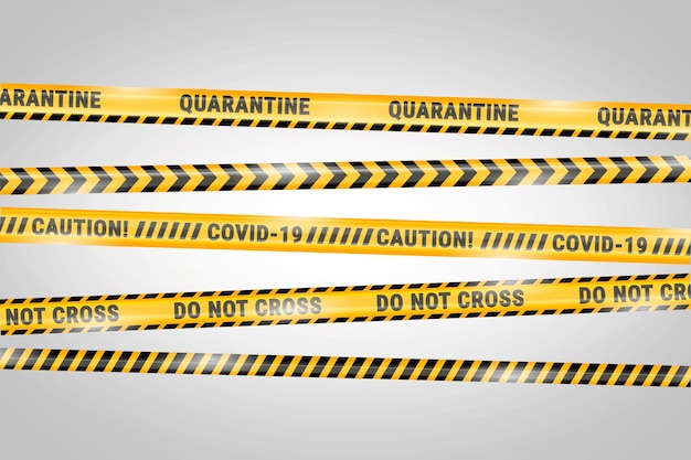 Realistic quarantine stripes