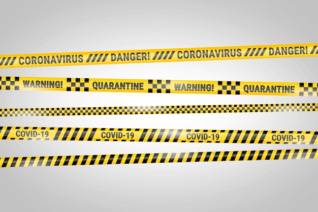 Free vector realistic quarantine stripes