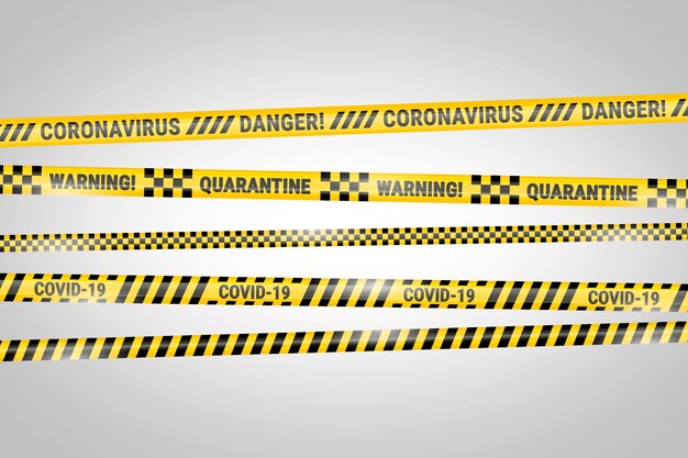 Realistic quarantine stripes