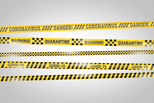 Realistic quarantine stripes