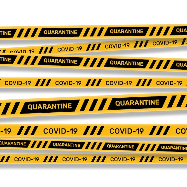 Free vector realistic quarantine stripes