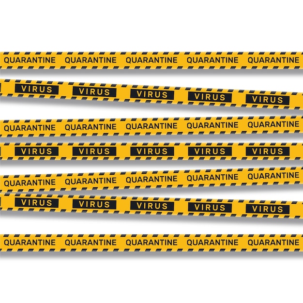 Realistic quarantine stripes