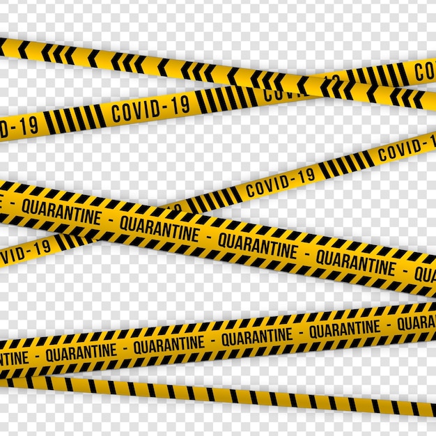 Free vector realistic quarantine stripes