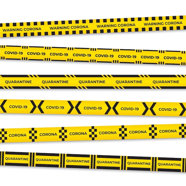 Realistic quarantine stripes