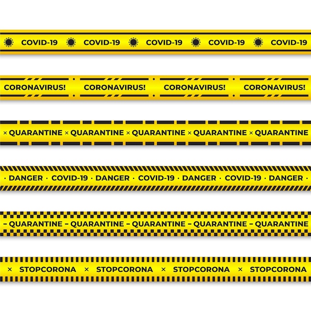 Free vector realistic quarantine stripes