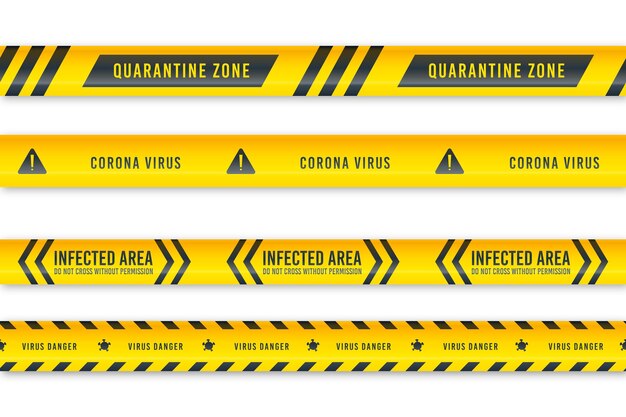 Realistic quarantine stripes