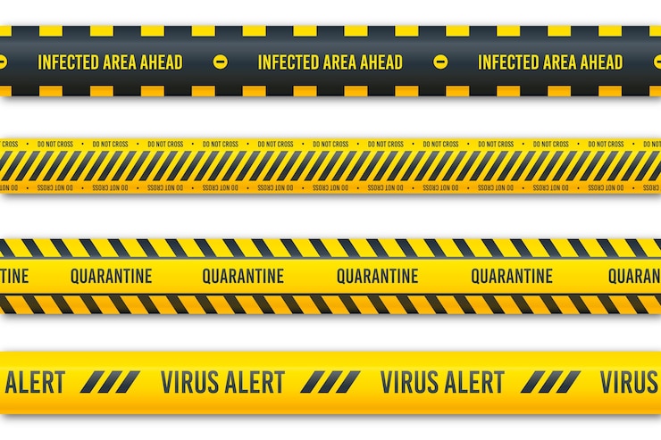 Free Vector realistic quarantine stripes