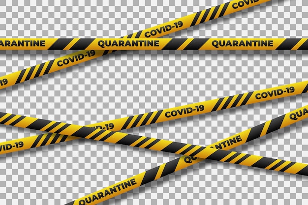 Realistic quarantine stripes