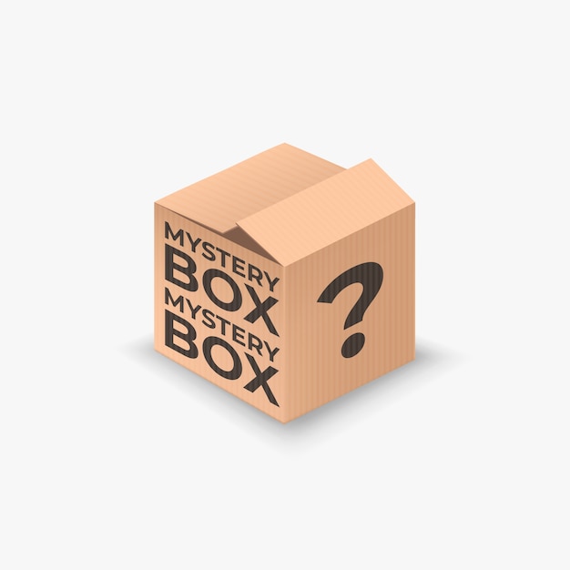 Free vector realistic question box mockup illustration