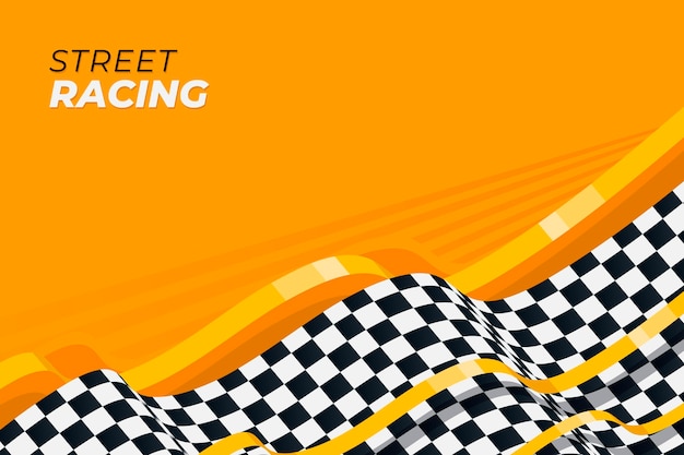 Realistic racing checkered flag background