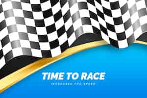 Free vector realistic racing checkered flag background