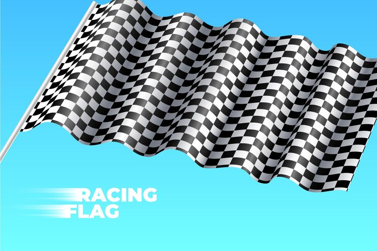 Free Vector realistic racing checkered flag background