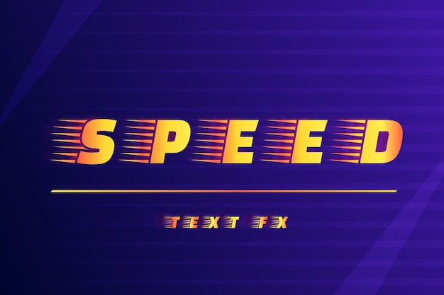 Realistic racing text effect