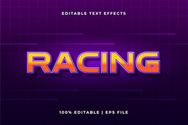 Free vector realistic racing text effect