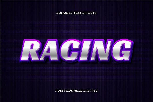 Free vector realistic racing text effect