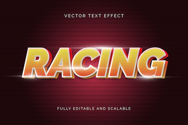 Free vector realistic racing text effect