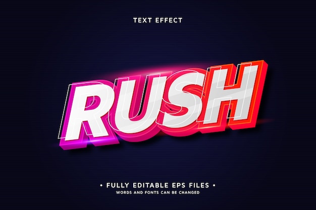 Realistic racing text effect