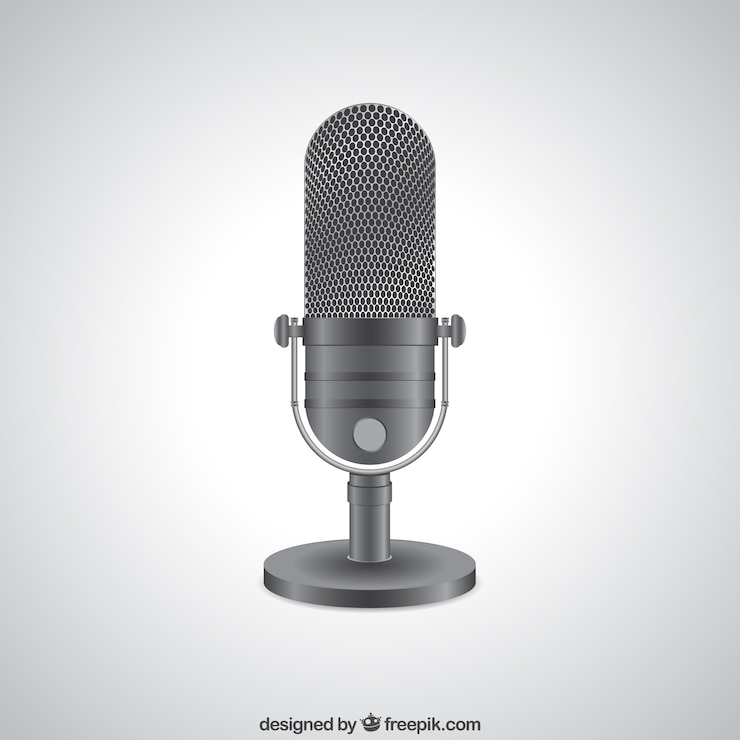 Free Vector realistic radio microphone
