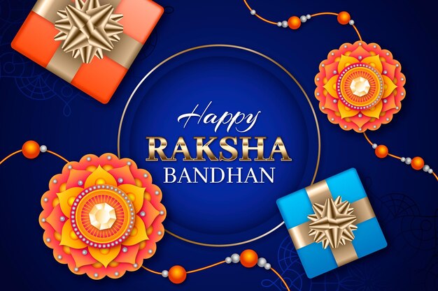 Realistic raksha bandhan background