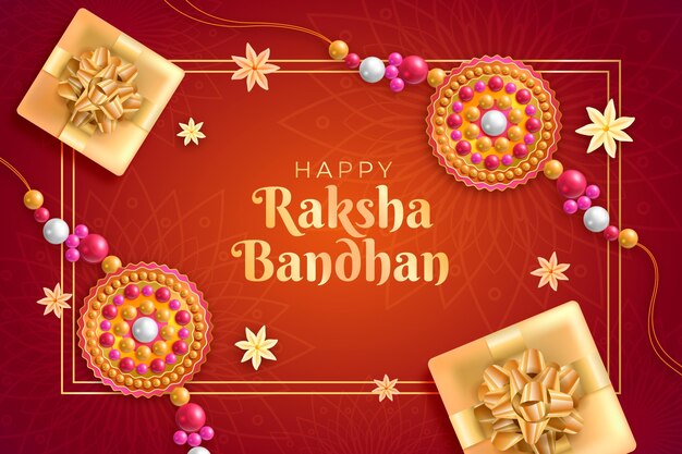 Realistic raksha bandhan concept