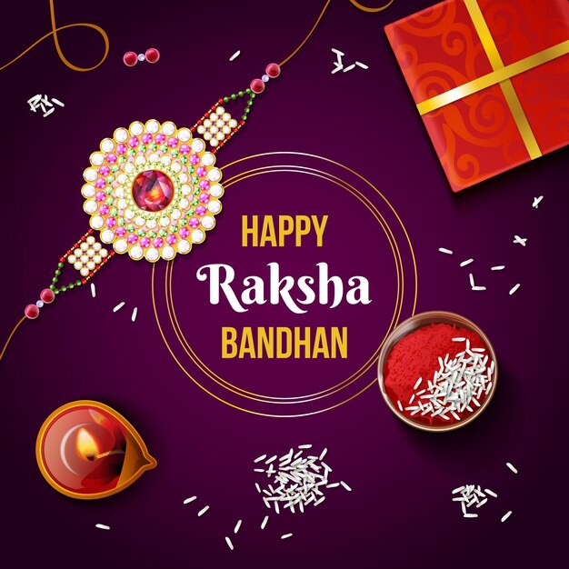 Realistic raksha bandhan concept