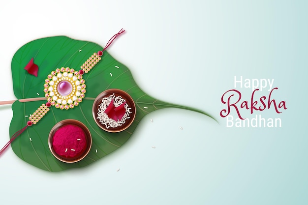 Realistic raksha bandhan illustration