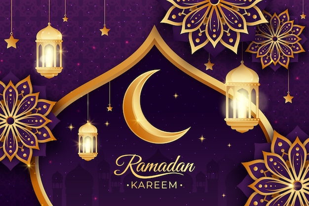 Free vector realistic ramadan background
