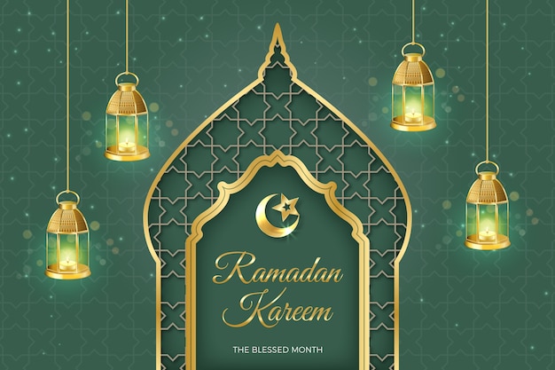 Realistic ramadan background