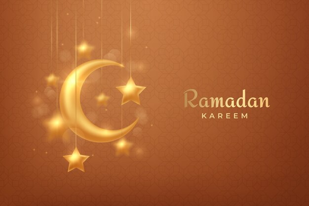 Vettore gratuito sfondo realistico del ramadan